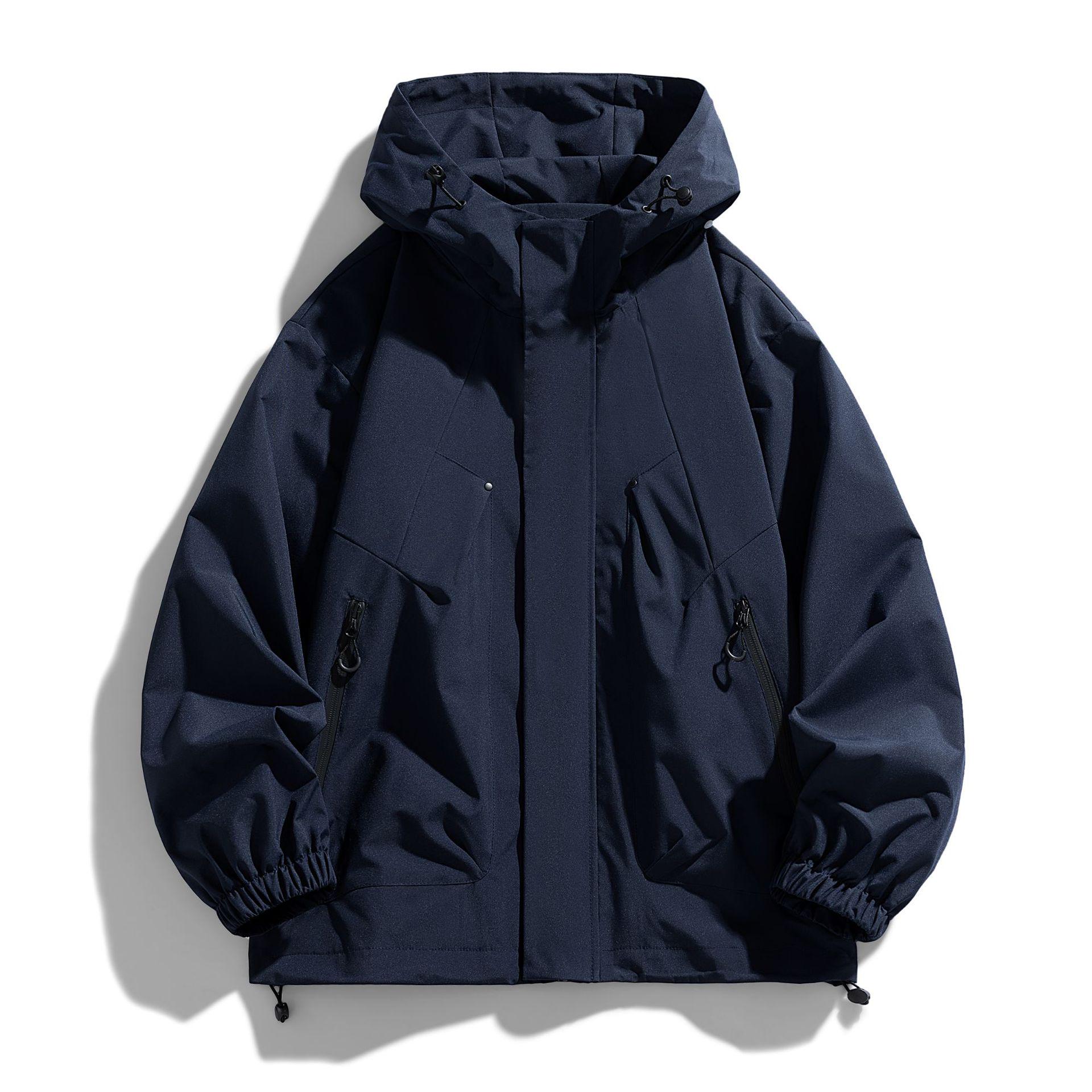 

Чоловіча повсякденна куртка з капюшоном великого розміру - Вітрозахисна та модна для весни/осені 4XL