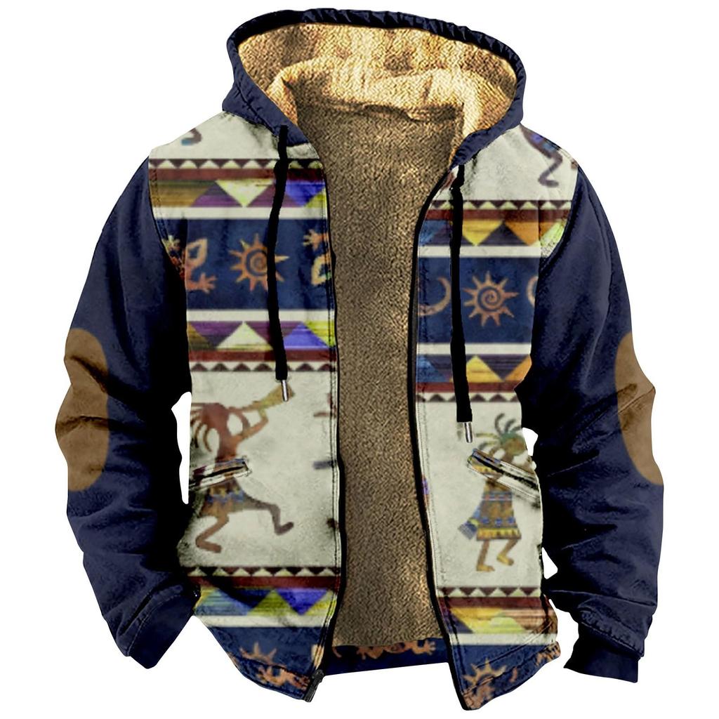 Giacca con stampa da uomo Giacca con cappuccio con cerniera e tendenza casual primaverile e autunnale