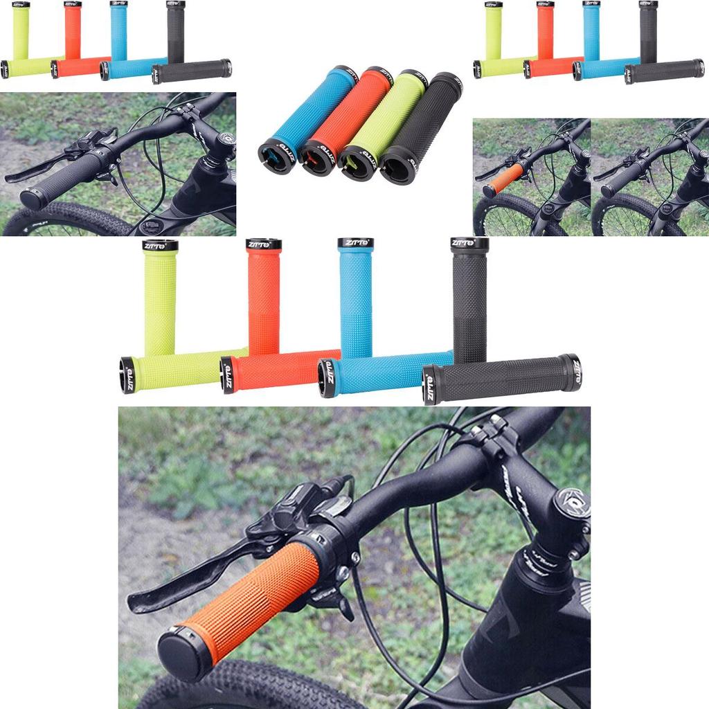 High Quality Anti-skid Rubber Bike Handlebar Grips With Dual Aluminum Alloy Lock