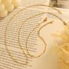 Korean Version Of Tide Niche Fairy Cold Wind Twist Thin Necklace Bracelet, Titanium Steel Gold-Plated Non-Fading Jewelry Set