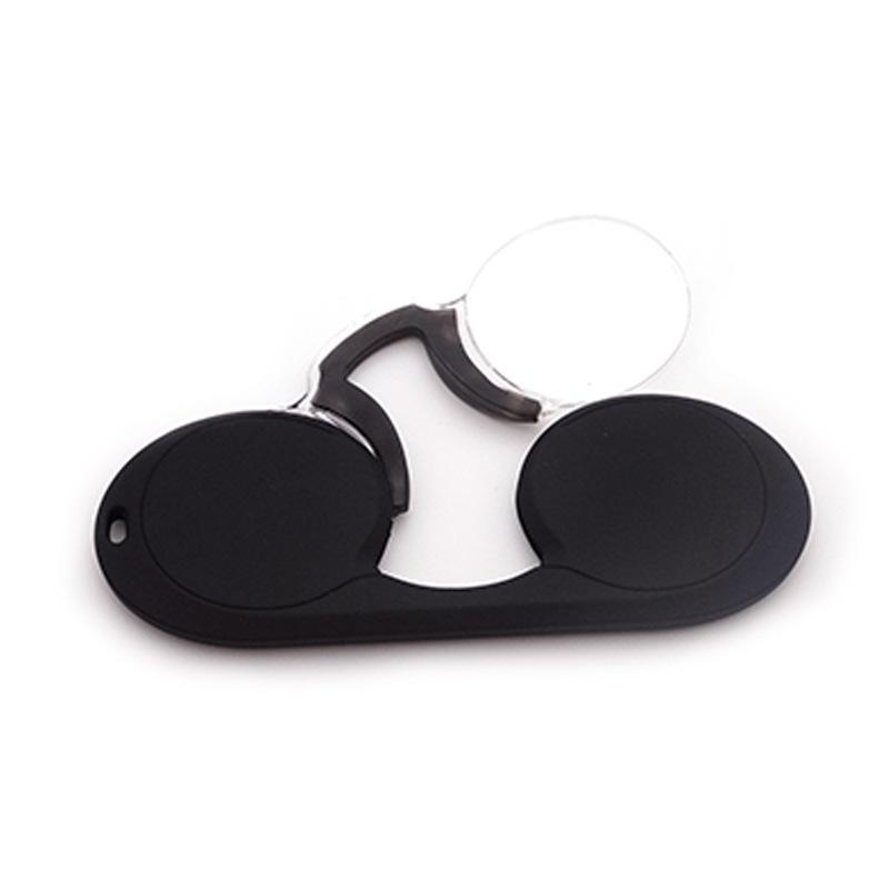 

Портативні силіконові кліпси на ніс, окуляри для читання, брелок для чоловіків та жінок – овальний дизайн +250