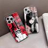 Junji Ito Terror Handyhülle Für IPhone 17 Pro Max 15 Pro 16 14 Plus 12 13 Mini 11 Pro Stoßfeste Galvanisierte Glasabdeckung