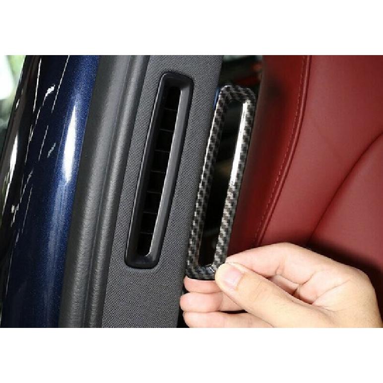 For Porsche Panamera 2017-2021 Carbon Fiber B Pillar Vent Air Outlet Frame Trim