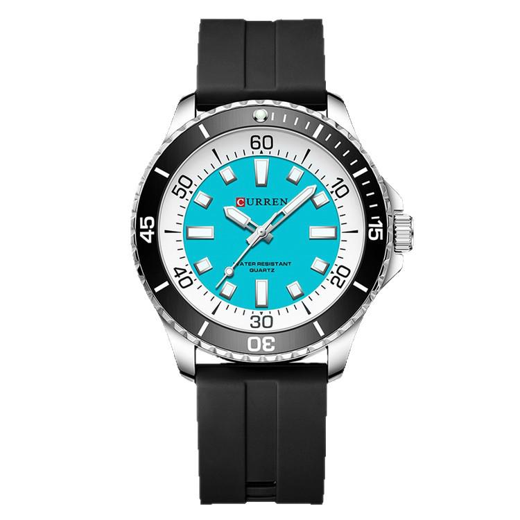 CURREN 8448 Unisex Outdoor-Uhr mit großem Zifferblatt & Gummiarmband