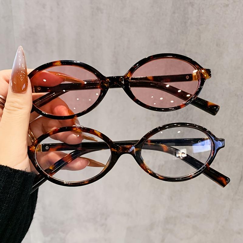 2pcs New Fashionable Women's Ultra Light PC Eyeframe Trendy Eyeframe Oval