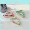 Sweet And Stylish Korean Style Triangle Acetate Hair Claw Clip For Women In Soft Colors