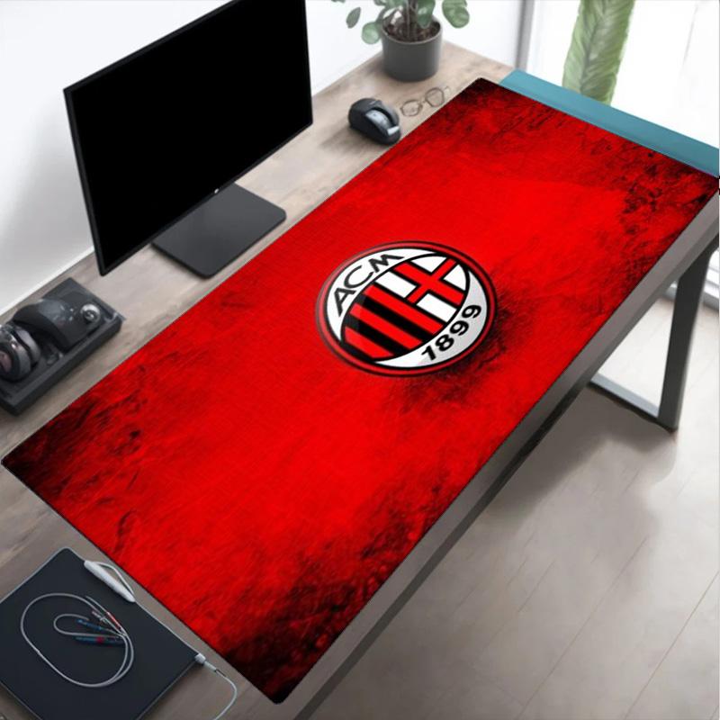 Tappetino per mouse con stemma AC Milan, Tappetino per mouse, Tappetino per mouse da gioco, Tappetino per tastiera, Decorazione per scrivania per computer portatile, Regalo per tifosi, Regalo di compleanno