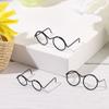 5PCS Black Frame Metal Round Doll Glasses Metal Doll Mini Glasses  Kids Gift