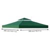 Outdoor Replacement Canopy Top 10x10ft 300D Polyester Cloth Double Tier Gazebo Roof Cover Garden BBQ Gazebo Top Replacement Cove