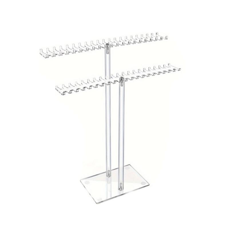 

Elegant Clear Sturdy Acrylics Necklace Holder Jewelry Organizers with Bracelet and Earrings Display Home Organization 1