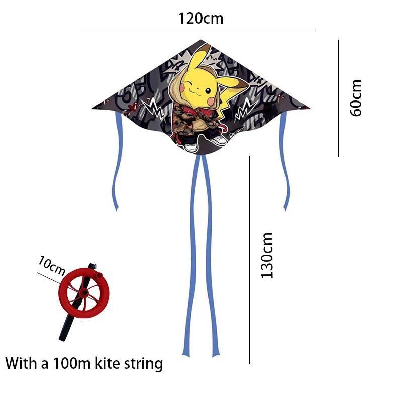 1,2 Meter langer Drachenschwanz für Kinder, Cartoon-Doppelschwanzdrachen