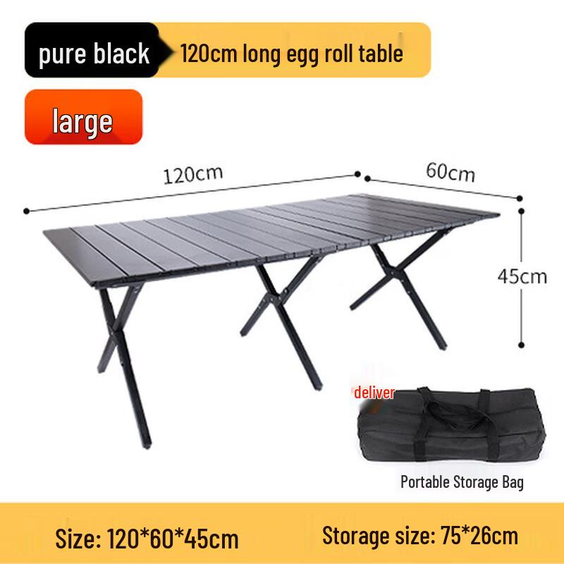 Glacier Age Carbon Steel Roll-up Camping Table & Kermit Chair Set