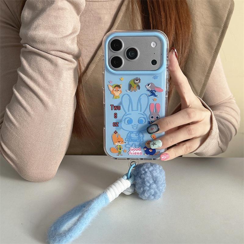 Cartoon Edge Little Animal City Phone Case for iPhone 17/16 Pro Max/15/14 Featuring Nick & Judy