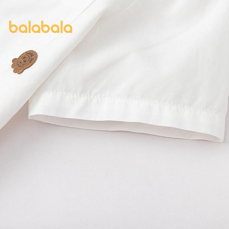 Balabala Boys' Stand-Collar Short Sleeve Shirt