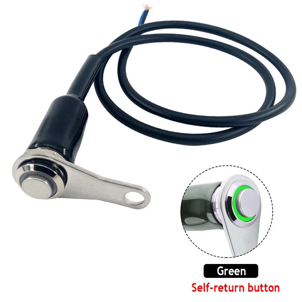 

Motorcycle Handlebar Switch Manual Return Reset Button CNC Aluminum Alloy for Horn Engine Power Start Kill Switches Waterproof зелений