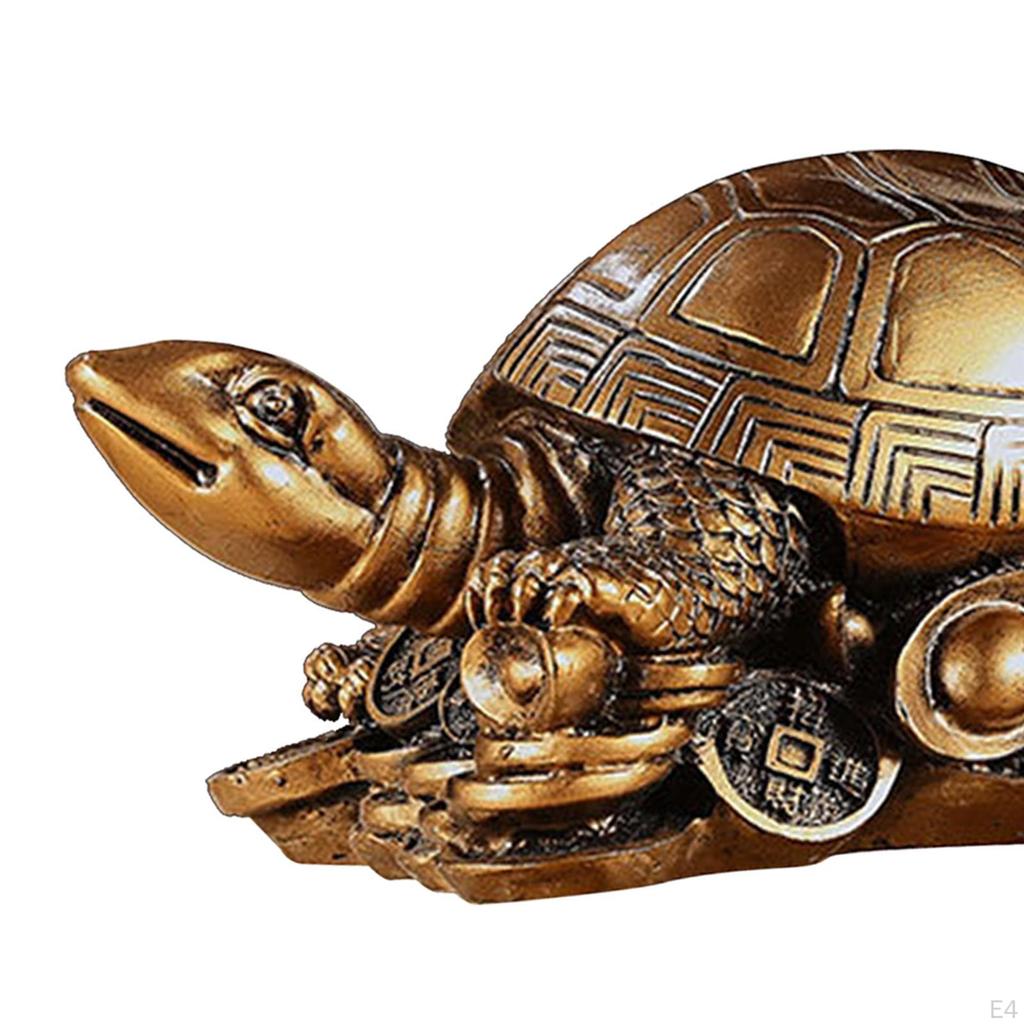 Elegant Resin Turtle Figurine for Home Office Decor