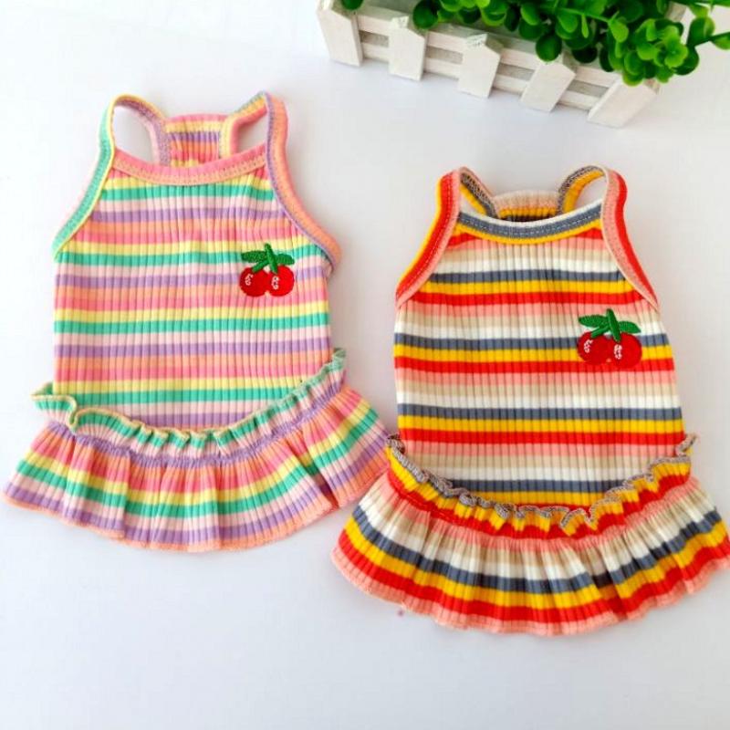 Haine pentru câini pentru animale de companie Vestă pentru cățeluș tricou Cămașă drăguță de primăvară rochie pentru fustă pentru animale de companie Roupas Para Cães Cămașă cu fund Costum pentru câini Haine pentru cățeluș