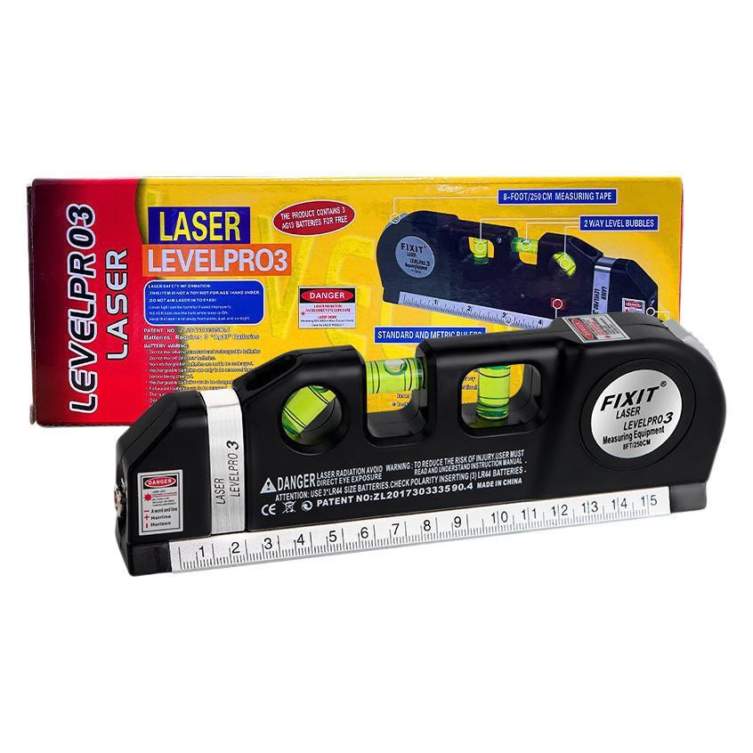 

Лазерный уровень Многоцелевой линейный лазерный нивелир Инструмент Перекрестные лазеры со стандартной рулеткой 8 футов 2,5 м и метрическими линейками