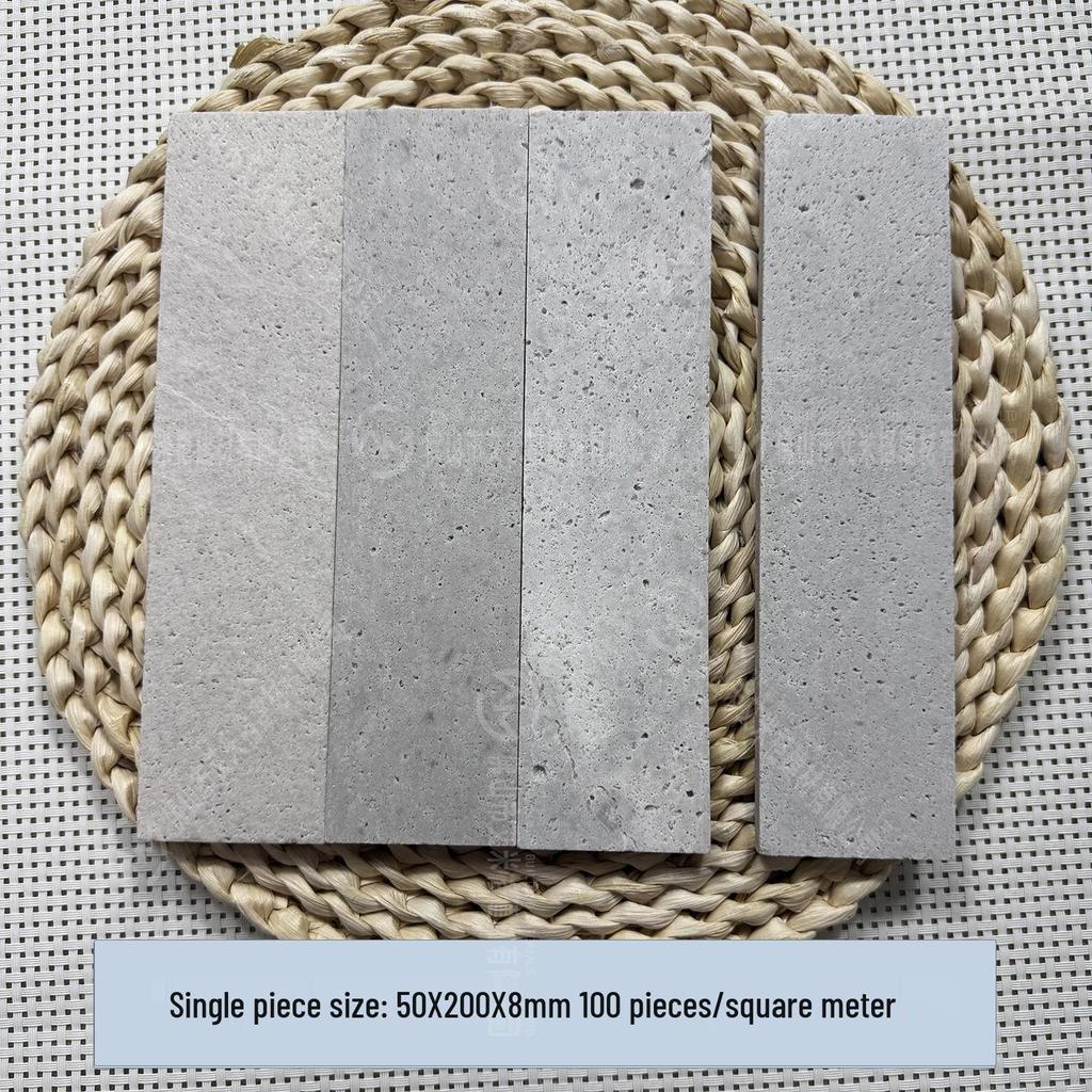 Amig Beige Schwarz Grün Retro-Stil Langes Streifenmuster Kalkstein Anti-Rutsch Wand- und Bodenfliese (50x200) für Hotels und Pensionen.