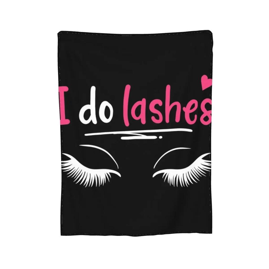 Lashes Eyelash Lash Artists Cosmetics Blanket Soft Warm Flannel Throw Blanket Cover for Bed Living Room Picnic Travel Home Sofa