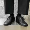 Black casual men's leather shoes luxury designer styles Office and Business Derby high-quality shoes 38-46 youth