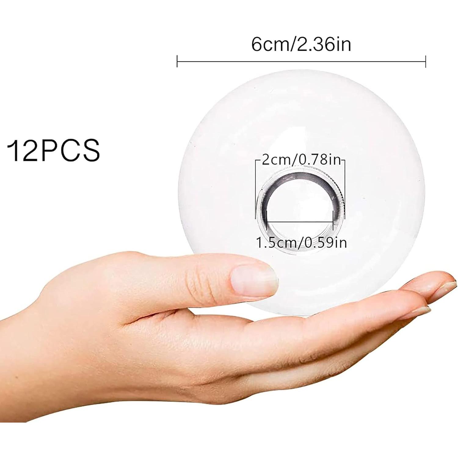 

12pcs Diy Clear Plastic Refillable Balls Ornaments, 2.36inch Christmas Balls For Christmas, Birthday, Crafts Decoration