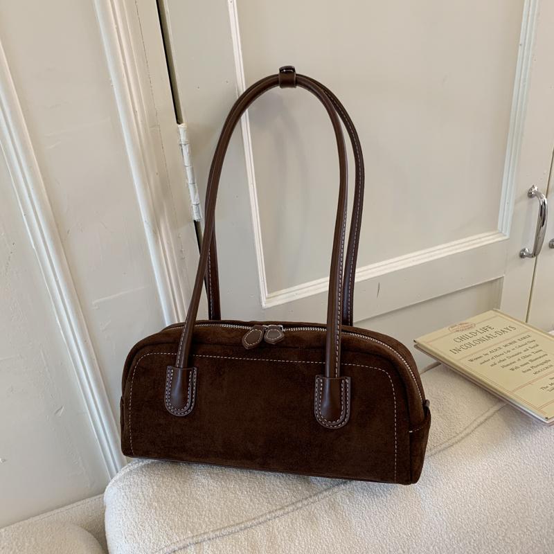 

Temperament Red Wedding Bag Autumn Winter Women s Nubuck Leathe One Shoulder Underarm Bags Vintage Elegant Commute Handbag Trend (20cm<Max Length<30cm) кавовий