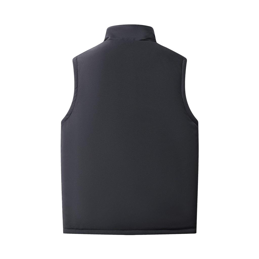 Men's Thickened Fleece-Lined Workwear Vest with Multi-Pockets for Autumn/Winter