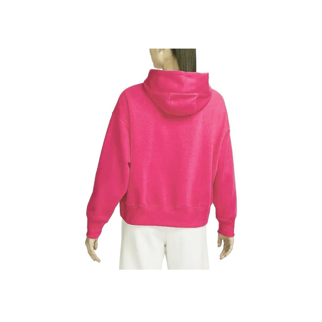 Nike Ensfarvet hettegenser casual sweatshirt dame bringebær DQ5859-615