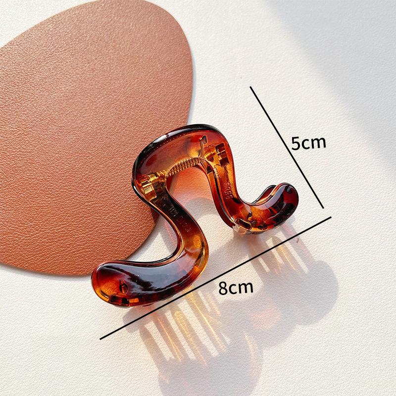 Wave Large Hair Claw Clips Crab Clamps Women Girls PC Jelly Leopard Ponytail Holder Hair Barrettes Hairpin Hair Accessoires New