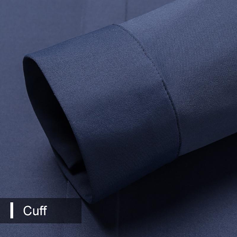 Long Sleeve Men Shirt Solid Color Business Casual Gentleman Shirts