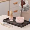 5/7pcs Pink Heart Decal Ceramic Matcha Set, Cute Matcha Set Includes Matcha- Bowl, Matcha Whisk and Holder, Bamboo Scoop, Sifter