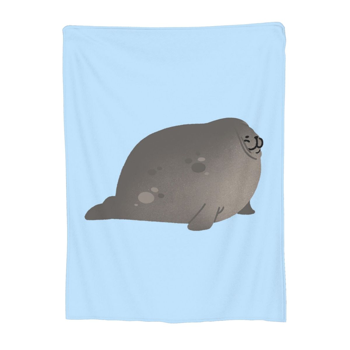 Cute Mochi Chonky Seal  Blanket Flannel Sofa Throw Blanket Lightweight for Couch Bedding Travel Throws Bedspread Quilt 30x40in