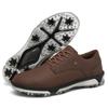 New golf shoes men's British wind fixed nails waterproof and non-slip integrated nails golf shoes batch