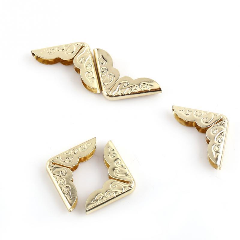 100 st Högkvalitativa Gula Retro Metallhörnskydd För Album