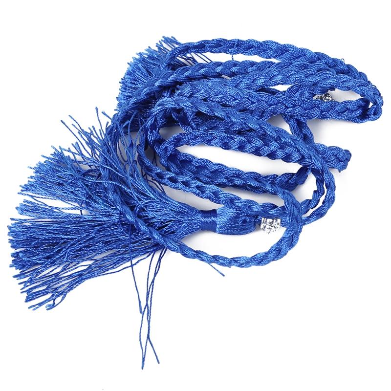 Women's Braided Tassel Waist Belt Bohemian Rope Belt with Tassel Ends Simple All-Match Ethnic Waistband for Dress Jeans Tunic