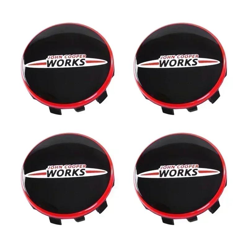 4pcs 54mm 56mm Car Wheel Center Hub Cap Badge Emblem Sticker For S JCW R50 R53 R55 R56 R57 R60 F55 F56