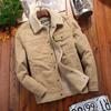 Neuer lässiger Samt-Baumwollmantel Herren Winterjacke Herren lockere Übergröße warmer Mantel Oberteil