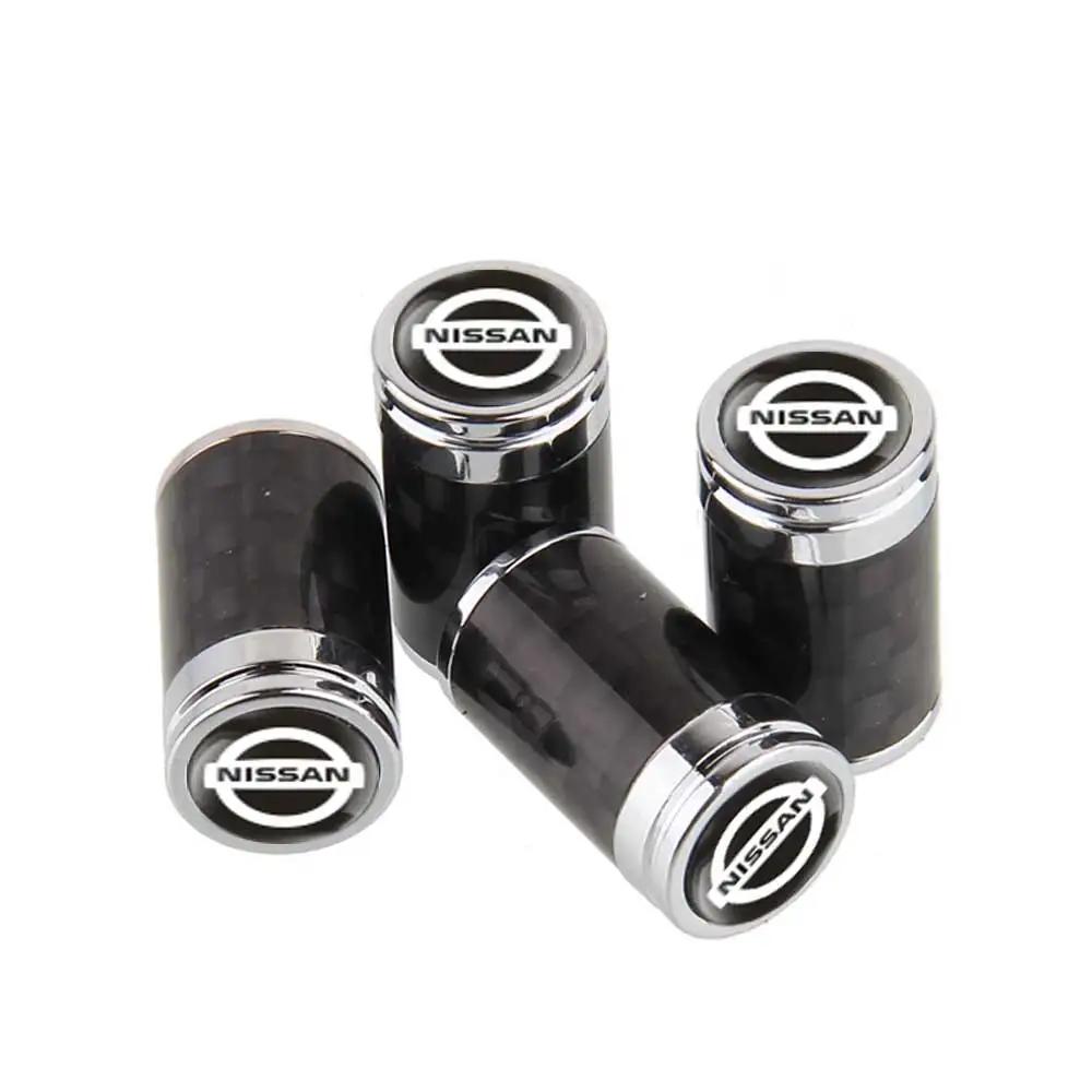 4pcs Carbon Fiber Car Tire Valve Caps for Nissan NISMO 370Z Altima Kicks MARCH NV200 QUEST Patrol Teana Decoration SS33