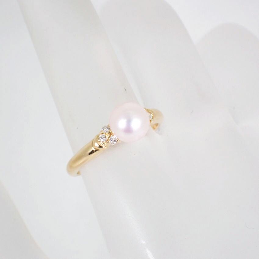 [Used] TASAKI K18 Akoya Pearl Ring/Size 11/j65-3