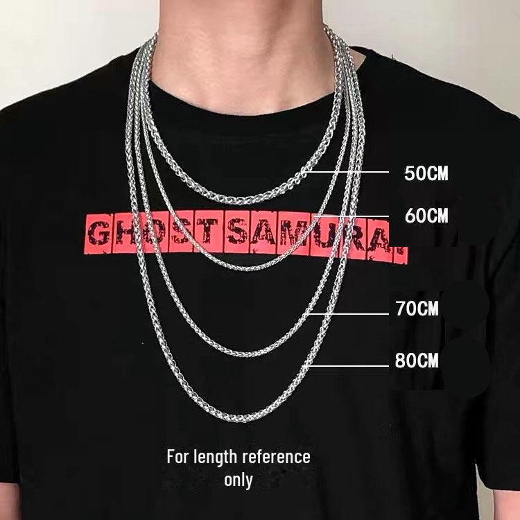 Unisex Halsband med Ormkedja i Titanstål i Koreansk Stil - Trendig Hip-Hop Accessoar