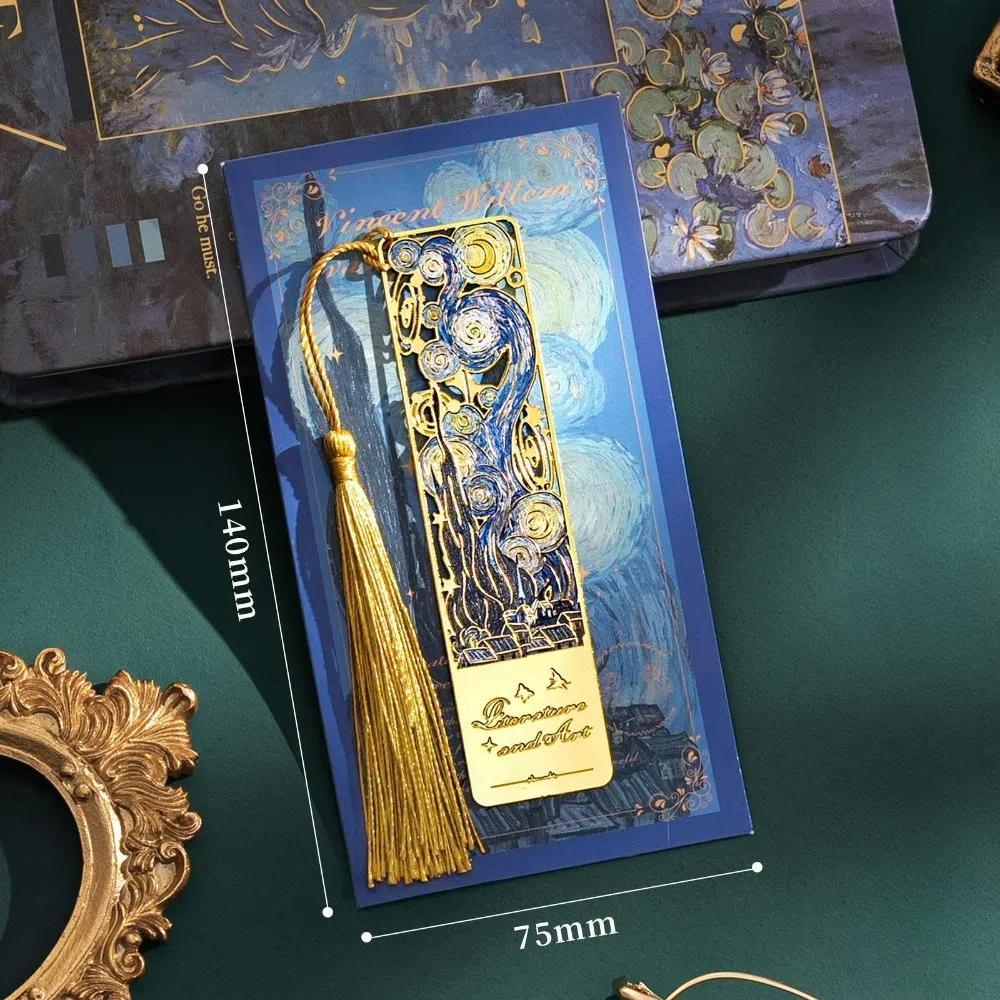 

Vintage Painting Bookmark Long Tassel Reading Book Tools Reading Stationery for Book Club Readers
