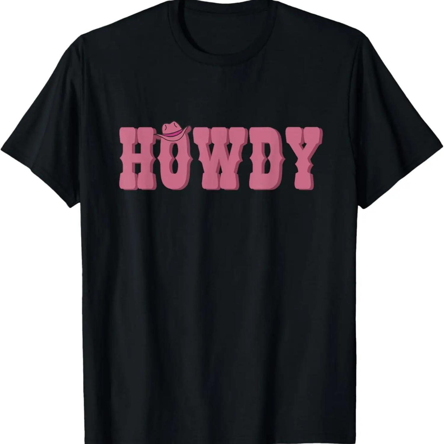 Howdy Rodeo Western Country Southern T-Shirt S чёрный