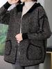 Button Front Hooded Jacket, Casual Long Sleeve Outerwear with Pockets, Women's Clothing