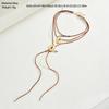 17KM Fashion Hollow Out Diamond Shape Heart Necklace Jewelry Women Trendy Shiny Daily Party Accessory Decorative Gift Idea For Her