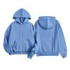 Leichter Kapuzenpullover mit Reißverschluss für Mädchen mit Taschen, Langarm, Farbe, Lässiges Oberteil für den Alltag