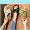 Stylish Summer Women's Slide Sandals Comfortable Pu Thick Sole Casual Beach Shoes