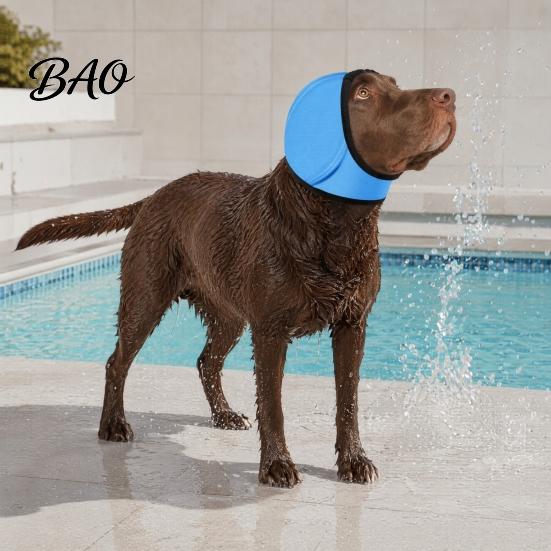 Dog Calming Ear Wrap Noise Cancelling Wrap, No Shake Muffs, Reduction Earmuffs from Thunder Vacuum, for Grooming Bathing Swimming Phobia Solution