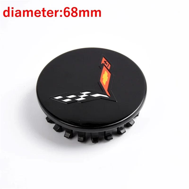 4PCS 68mm Car Wheel Center Covers Emblem for CAMARO SS Logo Corvette ABS Auto Styling Tires Hub Caps Decoration