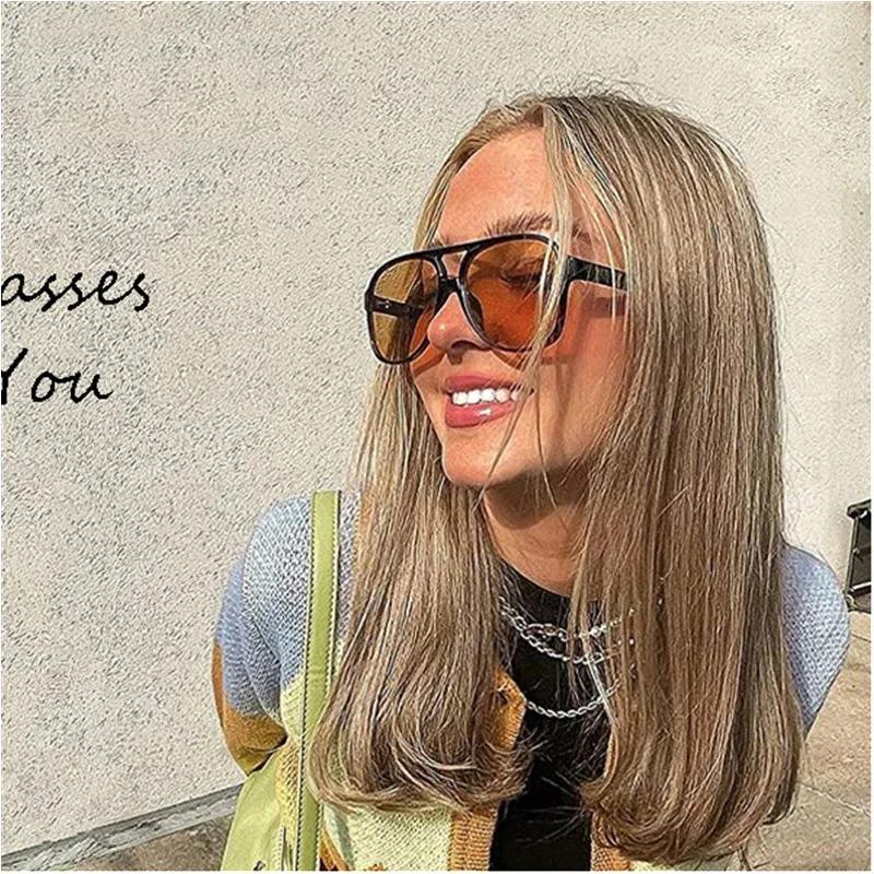 Classic Retro Vintage Aviation Pilot Sunglasses Women Men Big Large Oversized Frame Luxury Designer Shades 70S Sun Glasses